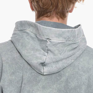 Sweats à capuche respirants à séchage rapide délavés à l'acide avec logo d'impression personnalisé Sweats à capuche délavés à l'acide de haute qualité pour hommes - Product Image 5