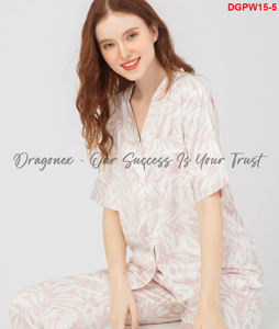 Pijama de manga corta de satén 100%, conjunto de su requisito, Material suave, cómodo en los días calurosos, ropa de dormir cómoda y elegante 2024 - Product Image 5