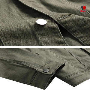 Clothing Supplier Custom Designer <b>Denim</b> <b>Jacket</b> Man Oversized <b>Acid</b> <b>Washed</b> Zip up Jeans <b>Jacket</b> for Men - Product Image 5