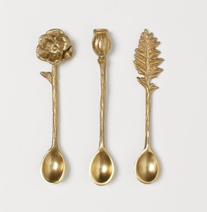 Elegant Durable Solid Brass Long Handle Teaspoon Custom Design Home Parties Matte Finished Spoon Coffee Tea Stainless Material - Product Image 2