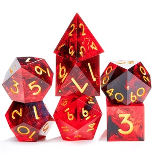 Juego de dados de resina de borde afilado de poliedro de película brillante de doble <span class=keywords><strong>color</strong></span> de venta directa del fabricante - Product Image 5