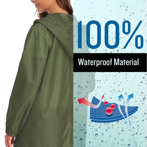 Chubasquero Unisex de alta calidad, chaqueta impermeable gruesa para mujeres y hombres, ropa impermeable para la lluvia - Product Image 6