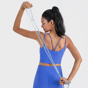 Sujetador Deportivo para Mujer XW-DAW017, Alta Elasticidad, Transpirable, para Otoño e Invierno, Yoga, Anti-Impactos, Tirantes Cruzados, Soporte Medio, Frente - Product Image 2