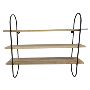 Estantes de diseño de hierro y madera rectangulares únicos, estante decorativo de pared marrón de cuerpo negro, artesanías de restaurante - Product Image 5