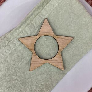 Anneau de serviette en bois écologique, parfait pour la décoration de table durable lors de fêtes, de mariages et d'événements spéciaux - Product Image 2