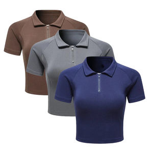 Nuevo estilo del fabricante, recortado para mujer, para polos, transpirable, diseño único, todos los tamaños, colores, informal, patrón sólido, bueno - Product Image 1