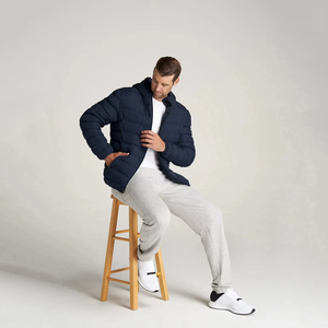 แจ็กเก็ตกลางแจ้งน้ำหนักเบากันลมสำหรับผู้ชายแจ็คเก็ตผ้าฝ้ายสำหรับกลางแจ้งให้ความอบอุ่นสำหรับฤดูหนาวโลโก้ออกแบบได้ตามต้องการ - Product Image 4