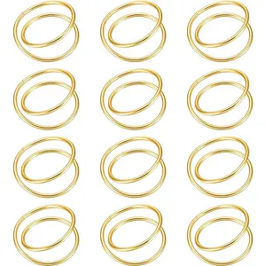 Handmade Wholesale At low price Indian Supply Gold Metal Spiral Clasp Simple Napkin Ring (Set of 12) For Dinner Table Decoration