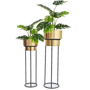 กระถางต้นไม้เหล็กดีไซน์ใหม่สวยงามทันสมัย เป็นมิตรกับสิ่งแวดล้อม รูปทรงกลม สำหรับตกแต่งบ้าน - Product Image 1