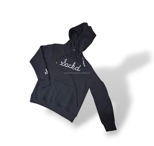 Sweat à capuche surdimensionné brodé pour hommes 300 GSM personnalisable confortable et ample devant épaule manches à capuche - Product Image 4