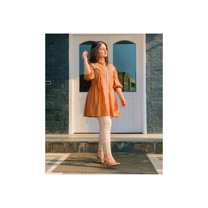 Summer New Long-Sleeved Pakistani Shalwar Kameez Women's Linen Modal Silk Polyester Shirt Dress Lawn Shirts Elegant Long Dress - Product Image 5