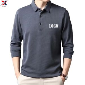 Camiseta de Manga Larga para Hombre, Color Sólido, Tejido Waffle, 100% Algodón, Ecológica, Transpirable, Informal, para Primavera y Otoño, Juvenil - Product Image 2