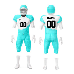 Uniformes personnalisables de football américain à séchage rapide de grande taille maillot de sport ensemble pantalon court avec logo personnalisé design respirant - Product Image 2