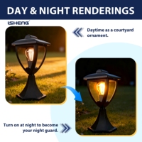 Lampes solaires LED d'extérieur en aluminium de haute qualité, étanches IP44, pour jardin, cour, décoratives, avec télécommande et variateur d'intensité