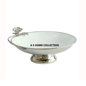 Bol rond en bois à l'intérieur de la vaisselle de couleur émaillée Vaisselle de style européen avec poignées en métal en aluminium Bol - Product Image 3