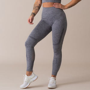 Ropa de entrenamiento para gimnasio, ropa de mujer, mallas de cintura alta, sin costuras, Color sólido, ropa deportiva, mallas para mujer, 100% algodón, Color sólido - Product Image 3
