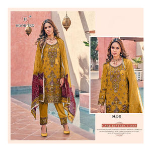 Robe en faux organza de qualité supérieure avec broderie de la collection de costumes pakistanais de l'exportateur mondial - Product Image 1