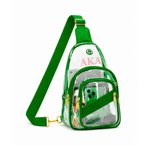 Bolso Bandolera Transparente Alpha Kapa Alpha, Bolso Bandolera de PVC Transparente, Aprobado para Seguridad, Ajustable - Product Image 1
