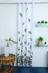 Haute qualité Ginkgo feuilles imprimé coton rideaux à motifs oeillets fenêtre rideaux en lin décoratifs pour la maison hôtel hôpital - Product Image 6
