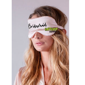 Cadeaux de marque bon marché Masque pour les yeux en soie imprimé avec logo personnalisé - Product Image 3