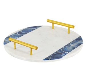 Bandeja de Servicio de Mármol Blanco Hecha a Mano de Lujo, Mejor Precio, Artesanía de Piedra Pulida para Decoración del Hogar y Hoteles, Venta al por Mayor - Product Image 4