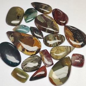 พลอยกึ่งมีค่าผสมรูปร่างและขนาดหลังเรียบตัดเป็นล็อตอัญมณีหลวมที่ดีที่สุดสำหรับการทำเครื่องประดับ - Product Image 1