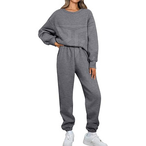 Jersey cómodo de alta calidad, traje de sudor para mujer, diseño ajustado a la moda para entrenamiento de invierno - Product Image 1
