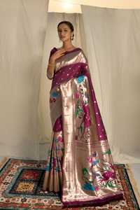 Latest Designer Soft Banarasi Silk Printed Work Women's High-quality Party Festival <b>Saree</b> by FabZone - Product Image 3