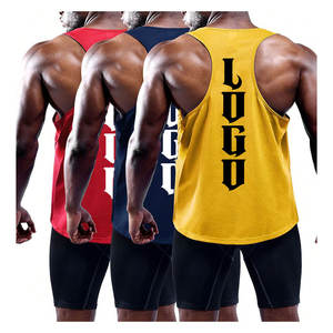 Haute qualité hommes personnalisé coton Muscle Gym course Stringer débardeurs musculation Fitness débardeurs faits pour les entraînements - Product Image 1