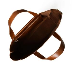 กระเป๋าถือหนังแท้แฟชั่นแบบมีซิปสำหรับผู้หญิง ลายลูกกวาดสีน้ำตาลวินเทจ สะพายข้าง สะพายไหล่ ของขวัญ - Product Image 2