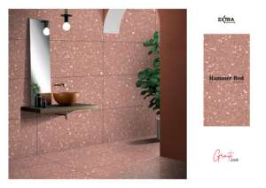 กระเบื้องพอร์ซเลนเคลือบเงา ลายหินแกรนิต ขนาด 600x1200 สีแดงแฮมเมอร์ - Product Image 2