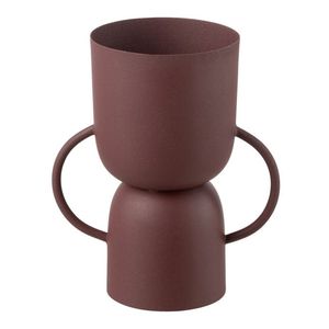 การออกแบบที่เรียบง่ายผลกระทบสูงสุดนี้แจกันดอกไม้โลหะแมตต์สีแดงเปลี่ยนการจัดเรียงในชีวิตประจำวันเป็นงานศิลปะ - Product Image 3