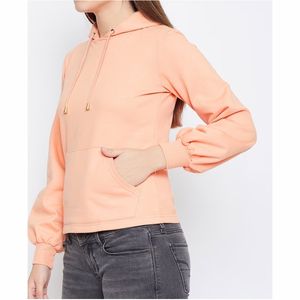 Drop-shoulderhoodies para mujer La mejor moda personalizada Sudadera con capucha de lana con logotipo Sudadera de invierno Sudadera con capucha en blanco de moda para mujer - Product Image 4