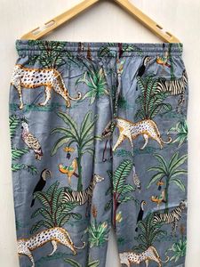 Conjunto de pijamas de Tigre con estampado de jungla Ropa de noche india de algodón puro de lujo Traje de noche suave-Regalo perfecto para ella - Product Image 5
