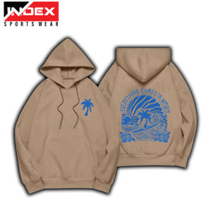 Sudadera con capucha unisex con estampado de abullonado y bolsillos con cordón de manga larga, ropa de invierno bonita con ondas para hombres y mujeres, 2025 - Product Image 6