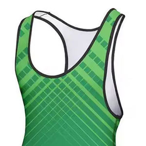 Singlet de lutte sans manches personnalisé pour hommes | Fabricant de vêtements de sport OEM | Uniforme de lutte par sublimation | Privé - Product Image 6