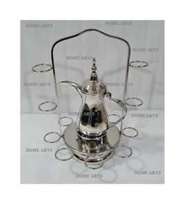 Dellah en acier inoxydable avec porte-gobelet, forme et taille personnalisées, porte-gobelet de cuisine poli au nickel - Product Image 1