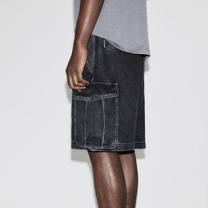 Shorts en jean pour hommes, couleur unie, prix raisonnable, vente en gros de shorts pour hommes de style unique fabriqué au Pakistan - Product Image 4