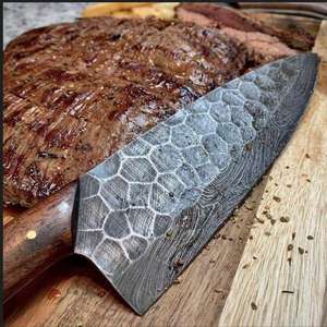 Juego de cuchillos de chef de acero damasco forjado a mano OEM recién llegado personalizado al por mayor para cuchillos de cocina juego de cuchillos de lujo hechos a mano - Product Image 5