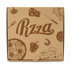 Caja de Pizza de Papel Kraft Ecológica de Calidad para Restaurantes, Apta para Microondas y con Tamaño Personalizable para Pizzerías y Cadenas de Franquicias - Product Image 6