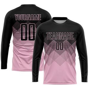 Nouveaux garçons Football uniforme personnalisé rose clair noir Sublimation Football uniforme Jersey Sportswear ommiz industrie - Product Image 1