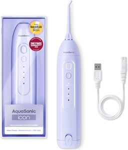 Hydropulseur AquaSonic Icon pour les dents, irrigateur buccal sans fil rechargeable, étanche, nettoyage dentaire portable avec pointe de jet - Product Image 3