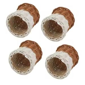 Anneau de serviette en rotin de style moderne élégant, écologique, durable, en stock pour les mariages, les réunions de vacances, les dîners de gala - Product Image 5