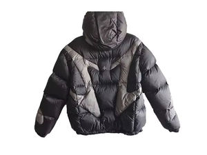 Chaquetas acolchadas de burbujas de invierno personalizadas para hombre 100% poliéster relleno de plumón transpirable incluido parches personalizados - Product Image 6