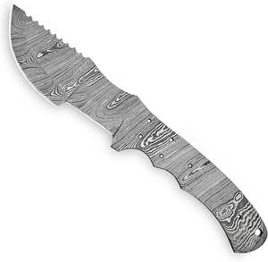 Hoja en blanco de espiga completa de acero de Damasco hecha a mano personalizada para rastreador, suministros de fabricación de cuchillos, cuchillo en blanco de caza - Product Image 4