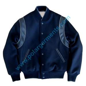 Veste Letterman de baseball personnalisée en gros de bonne qualité bombardier à manches en cuir et en laine pour l'hiver veste universitaire pour hommes personnalisée OEM - Product Image 6