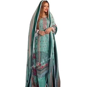 Luxury Lawn Collection Pakistan et Indien Shalwar Kameez convient aux vêtements indiens et pakistanais à la mode avec Dupatta - Product Image 1
