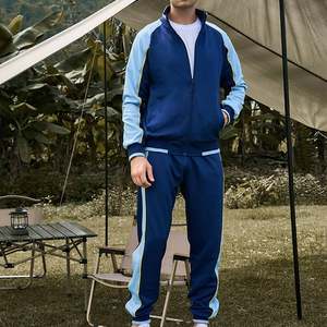 ชุดวอร์ม2ชิ้นสำหรับผู้ชายชุดวอร์มแบบเรียบมีซิปมีฮู้ดเสื้อสเวตเชิ้ตกางเกงเลานจ์มีกระเป๋าทรงหลวมลำลอง - Product Image 3