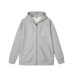 Sudadera con cremallera personalizada Heavyweight Boxy Zip up Sudaderas con capucha en blanco French Terry Hombres Sudaderas con cremallera Sudaderas - Product Image 3