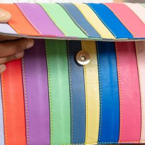 Nouveau sac à bandoulière coloré en cuir véritable recyclé Multi élégant occidental sac à bandoulière de haute qualité sac à bandoulière coloré femmes sacs à bandoulière latéraux - Product Image 5